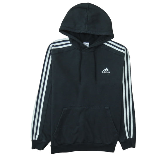 Adidas Men's Black Pullover Hoodie M - Sports Fleece Sweatshirt