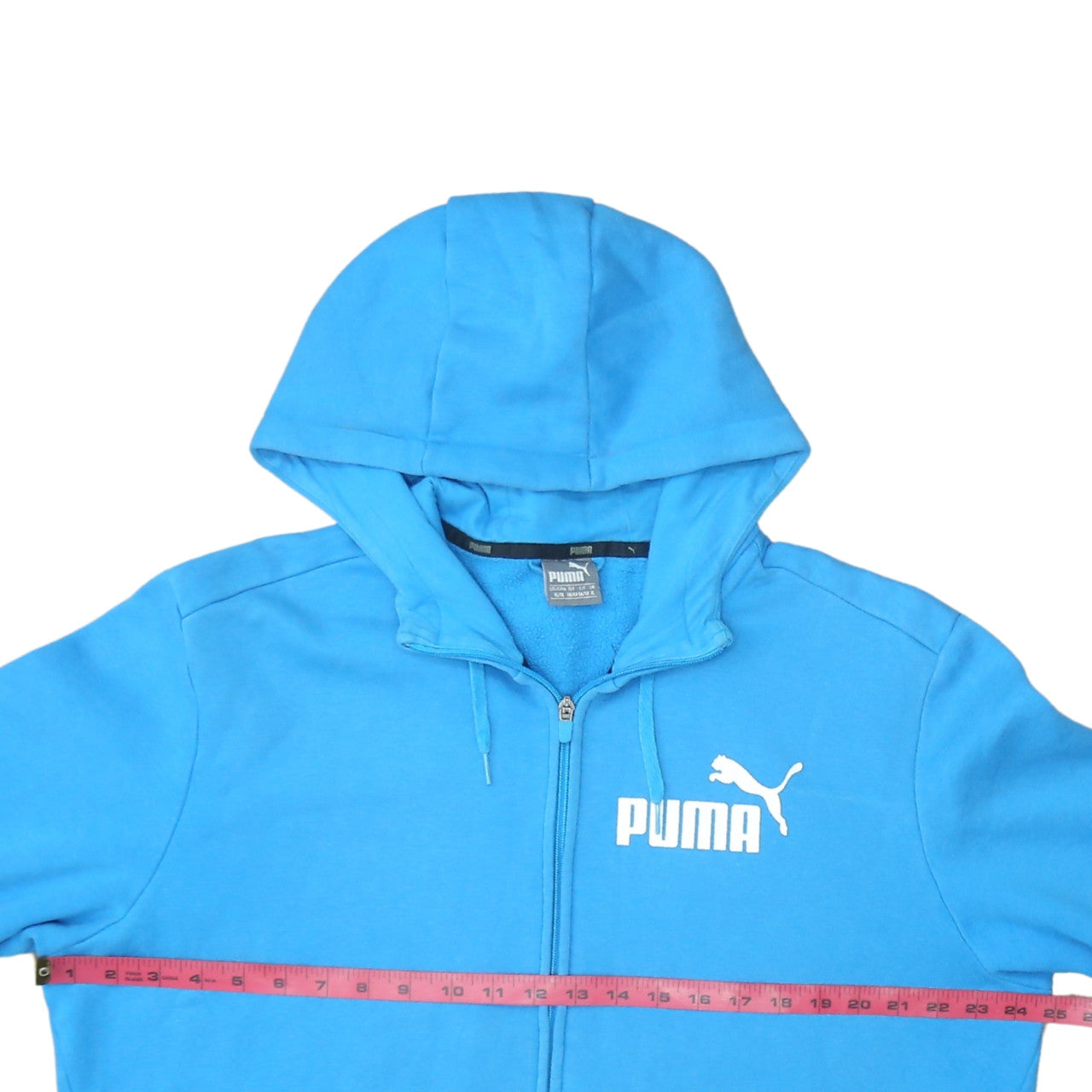 Puma Men's Blue Full Zip Hoodie XL Regular Fit Fleece Sportswear