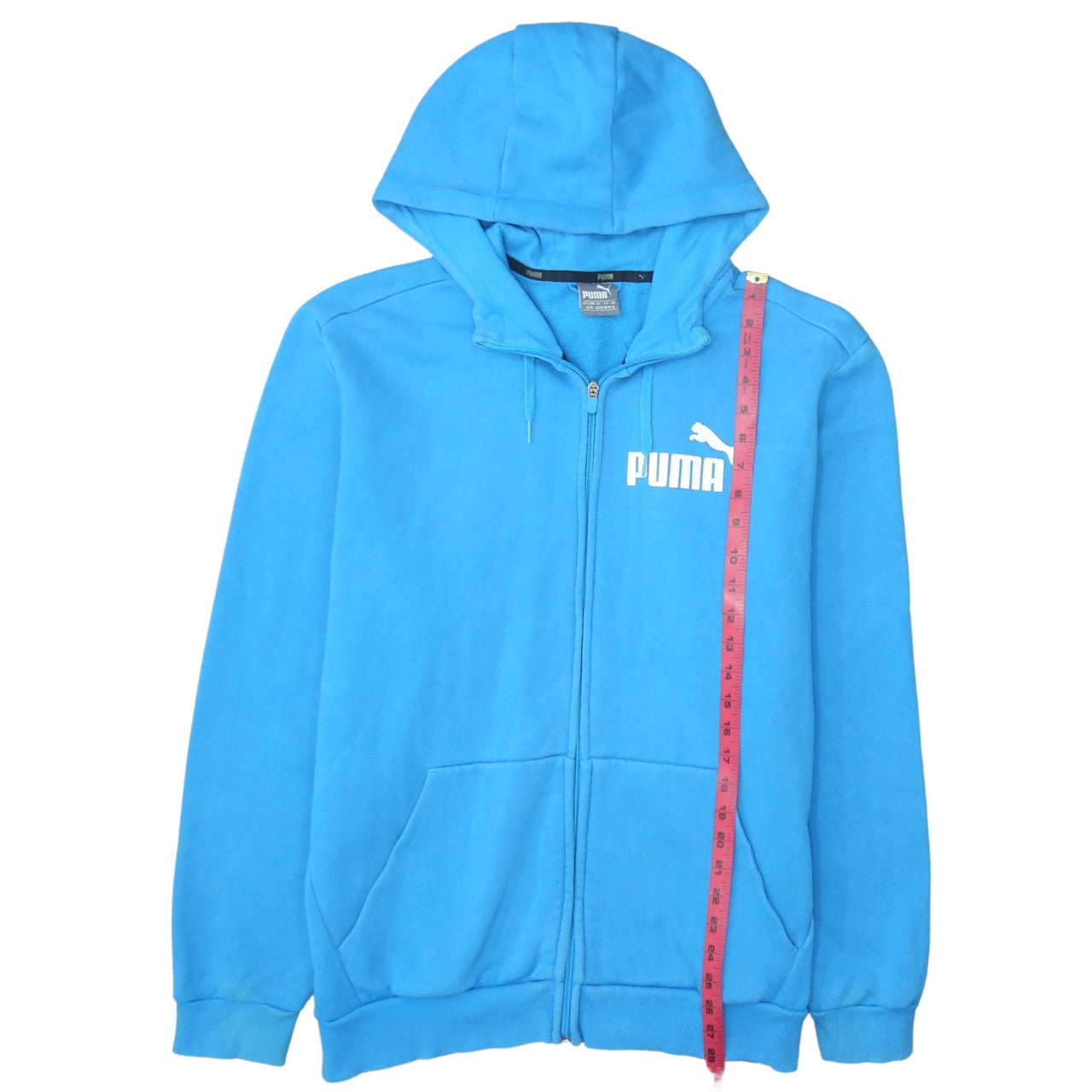 Puma Men's Blue Full Zip Hoodie XL Regular Fit Fleece Sportswear