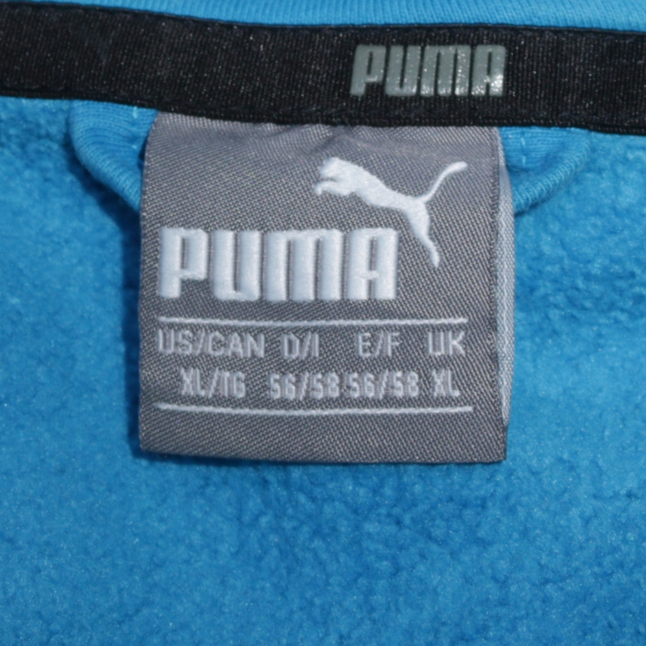 Puma Men's Blue Full Zip Hoodie XL Regular Fit Fleece Sportswear