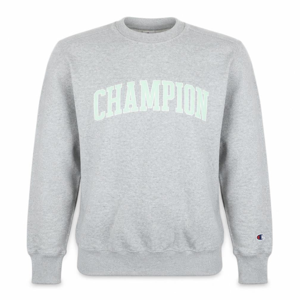 Champion Men's Grey Pullover Sweatshirt Large Crew Neck Logo