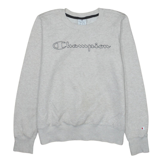 Champion Women's Grey Crew Neck Pullover Sweatshirt M