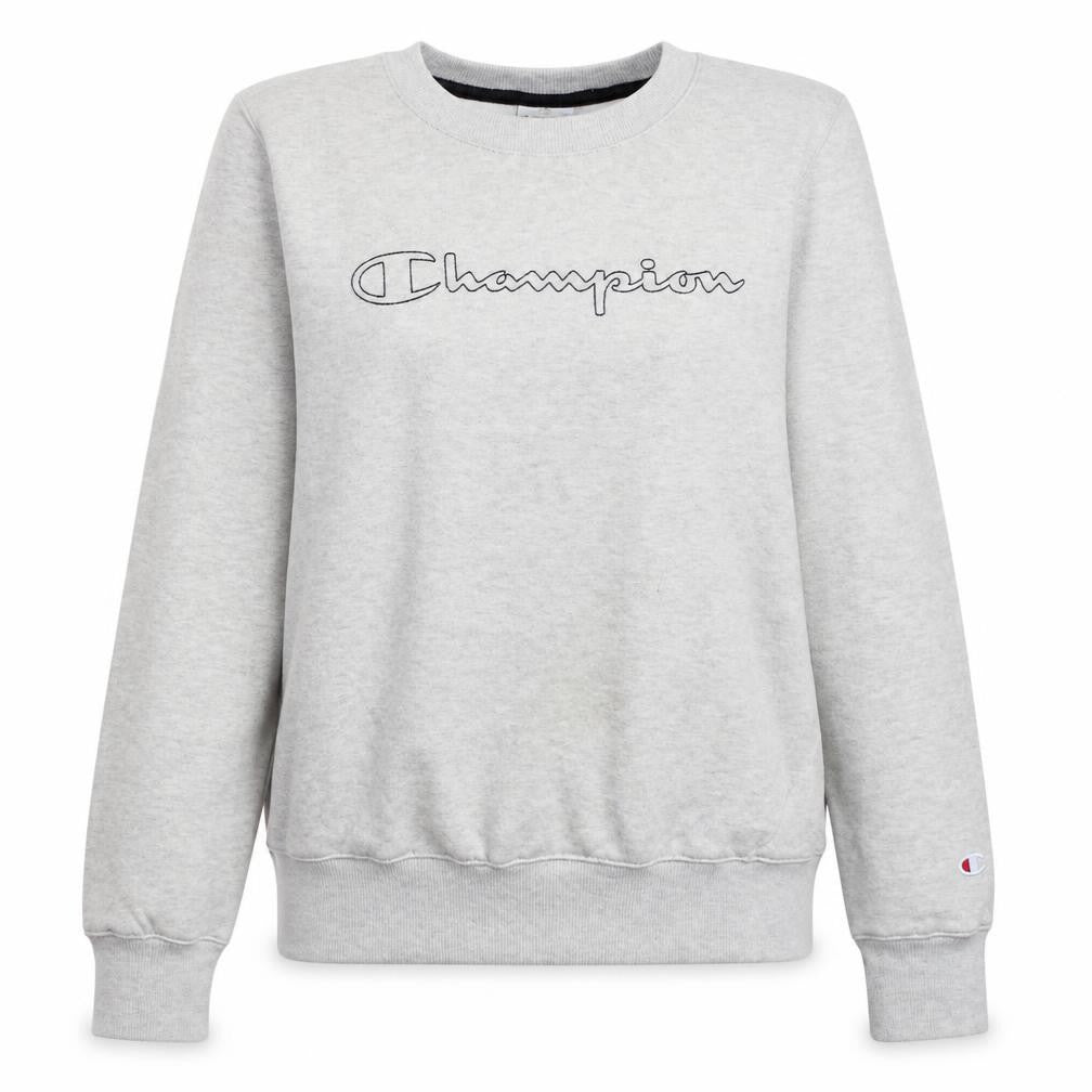 Champion Women's Grey Crew Neck Pullover Sweatshirt M