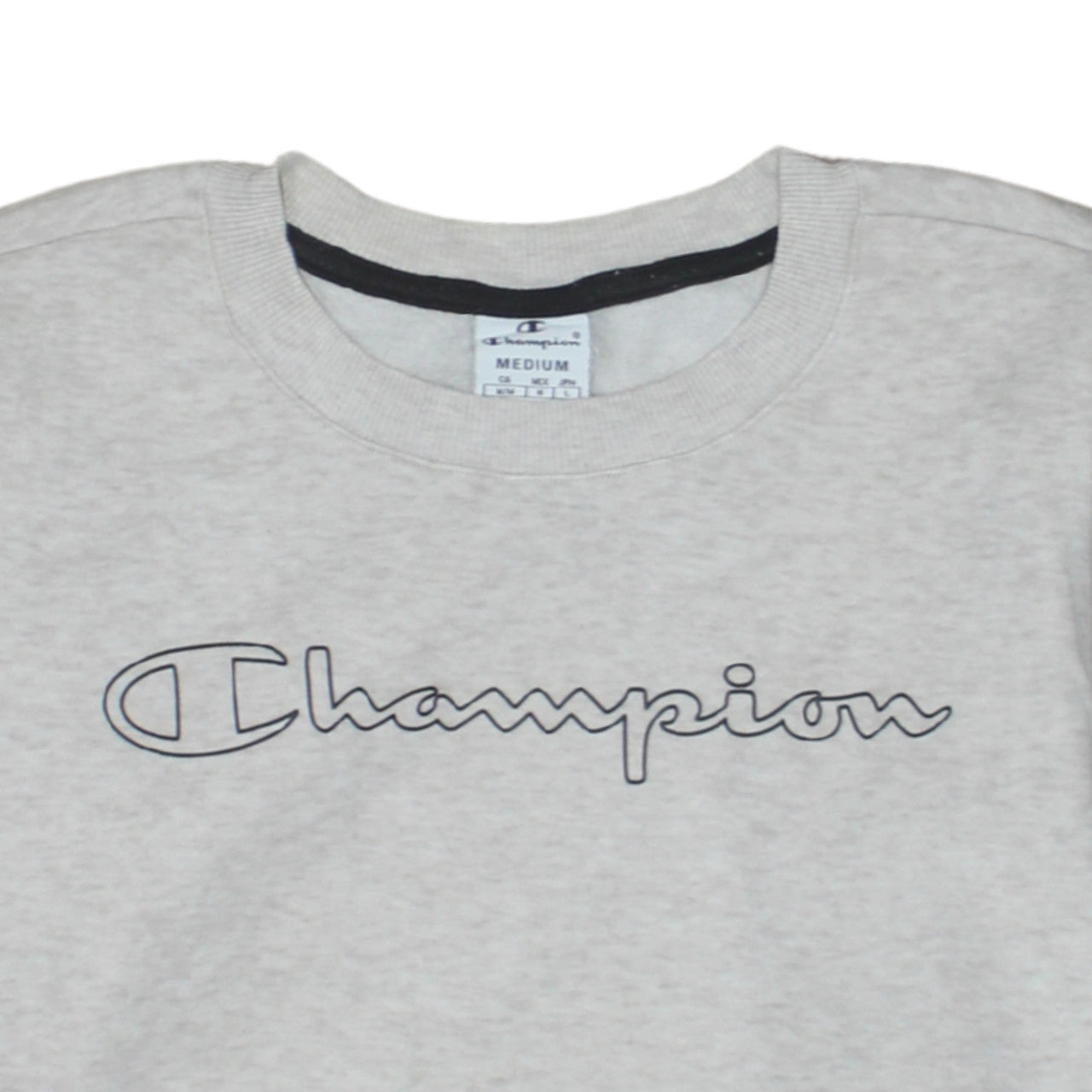 Champion Women's Grey Crew Neck Pullover Sweatshirt M