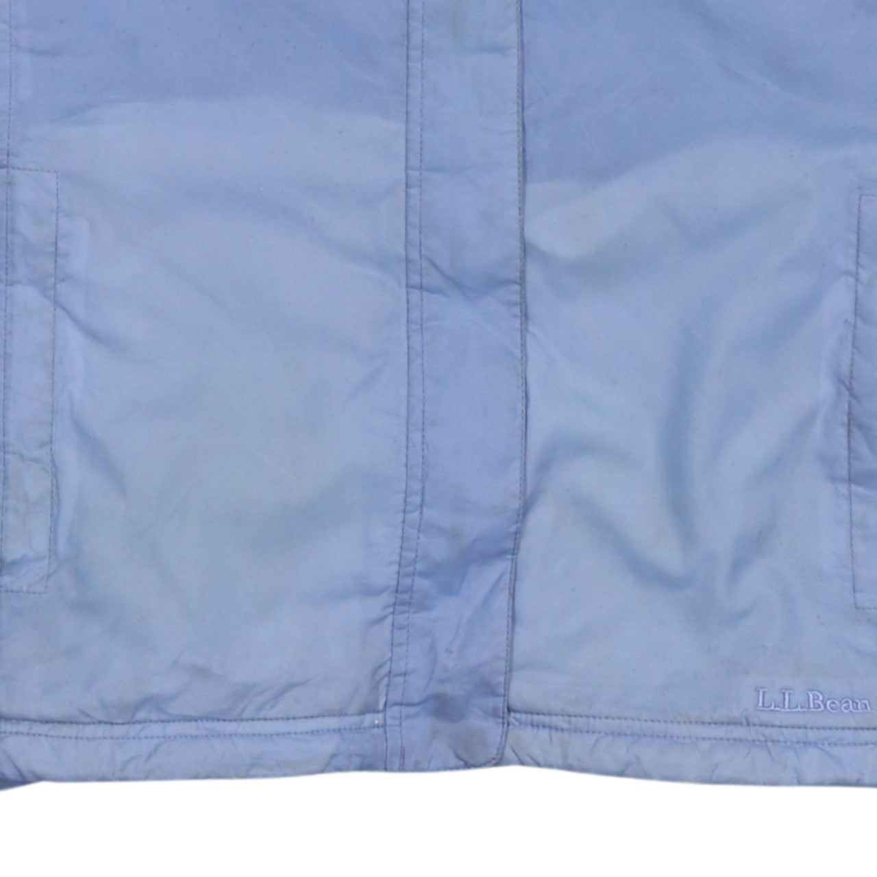 L.L. Bean Womens Blue Hooded Waterproof Rain Jacket L Regular