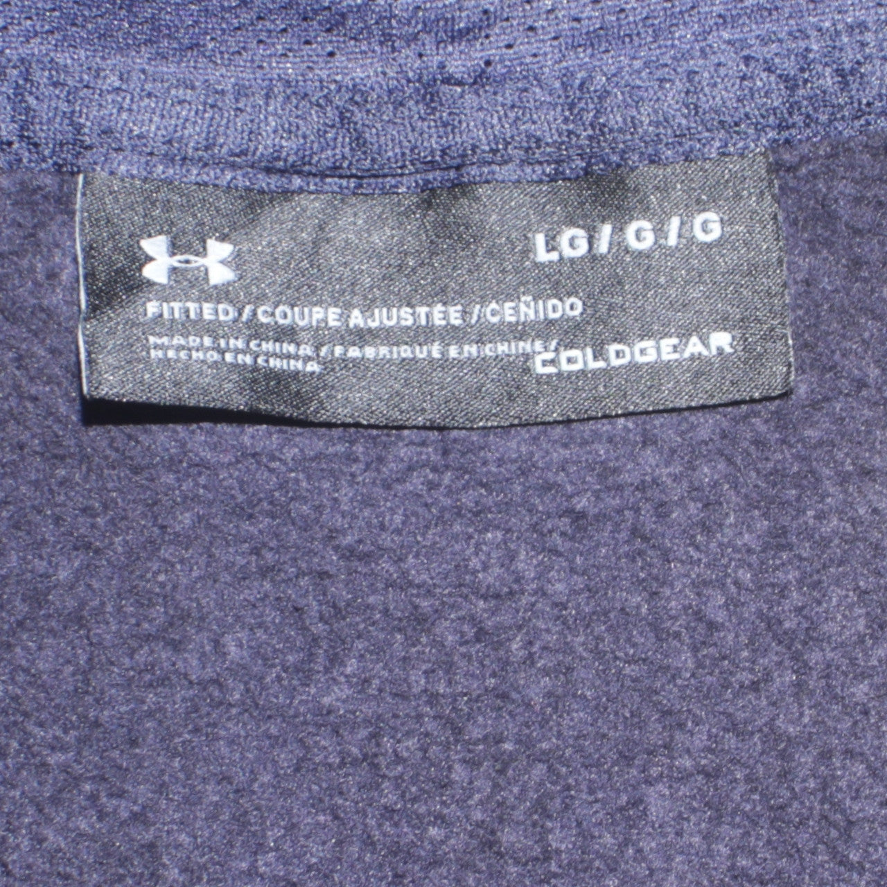 Under Armour Men's Blue Full Zip Hoodie Size L ColdGear Fitted