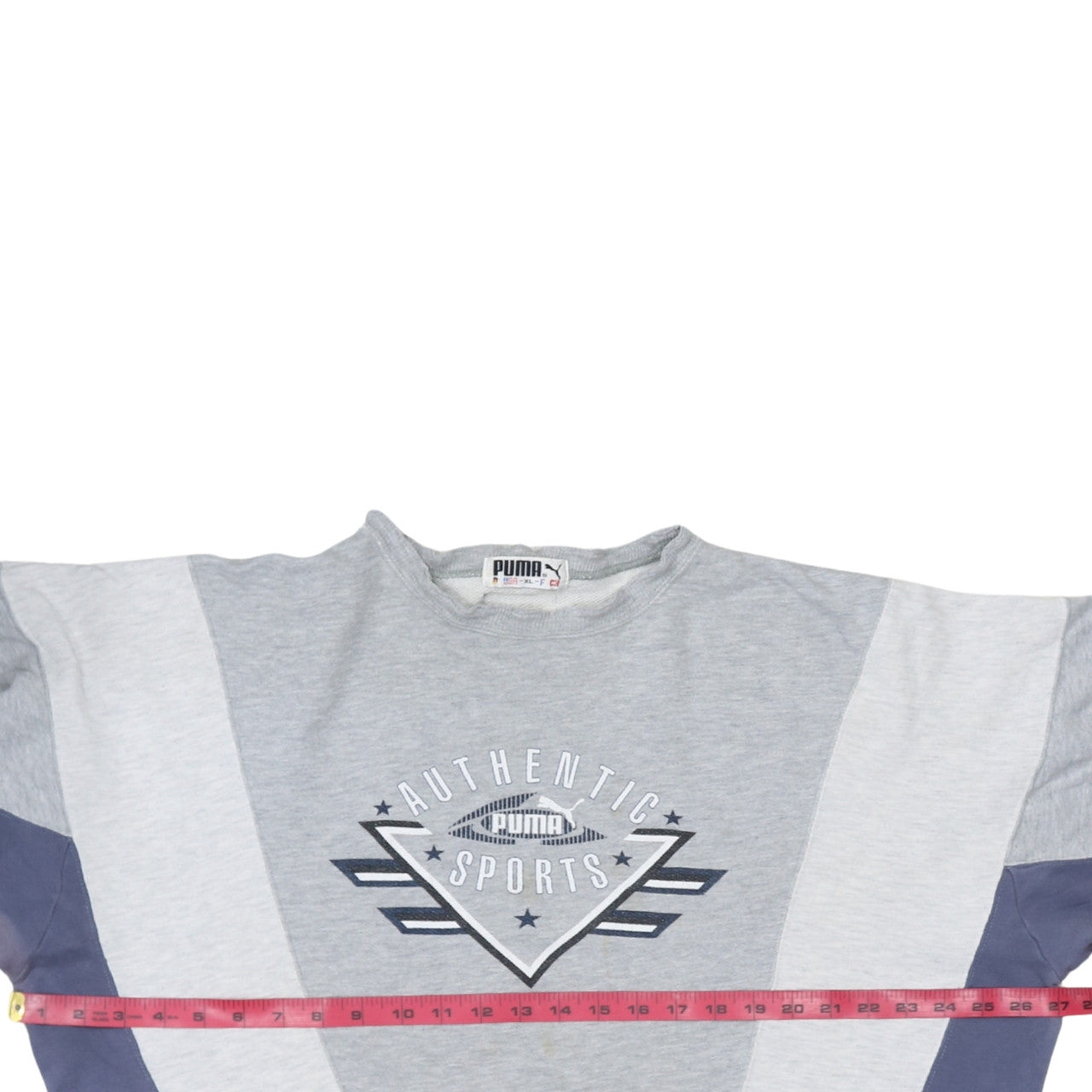 Puma Mens Grey XL Vintage Pullover Sweatshirt Graphic Print