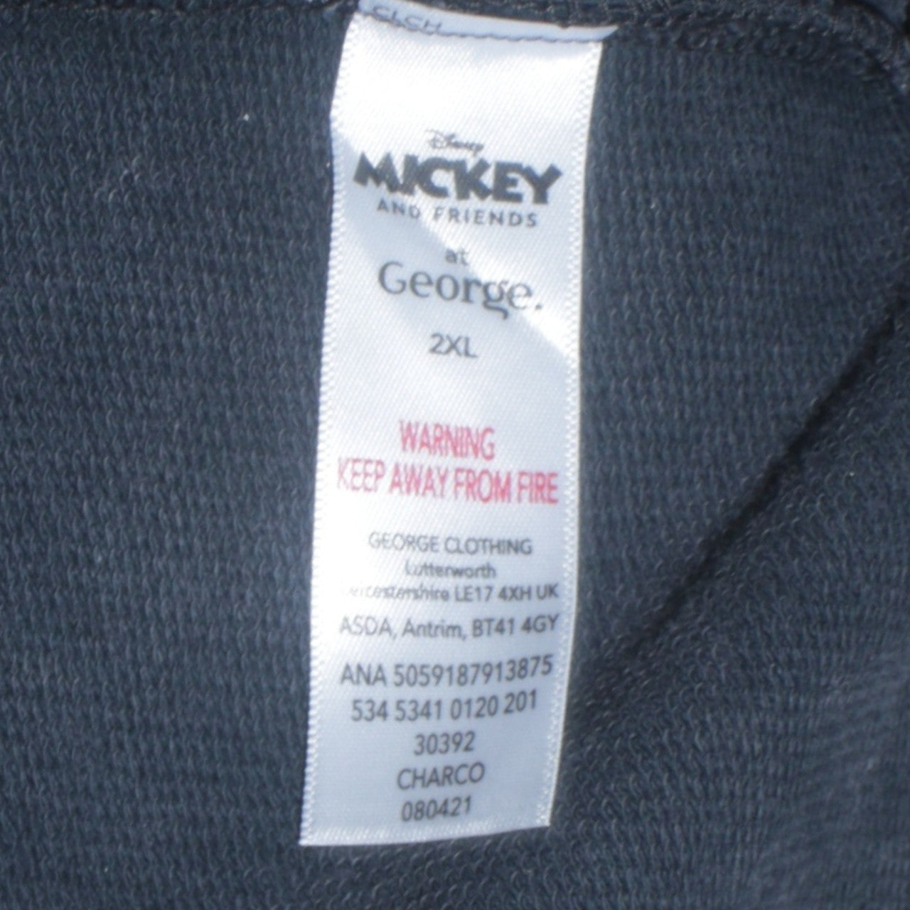George Disney Minnie Mouse Charcoal Sweatshirt Women 2XL Pullover