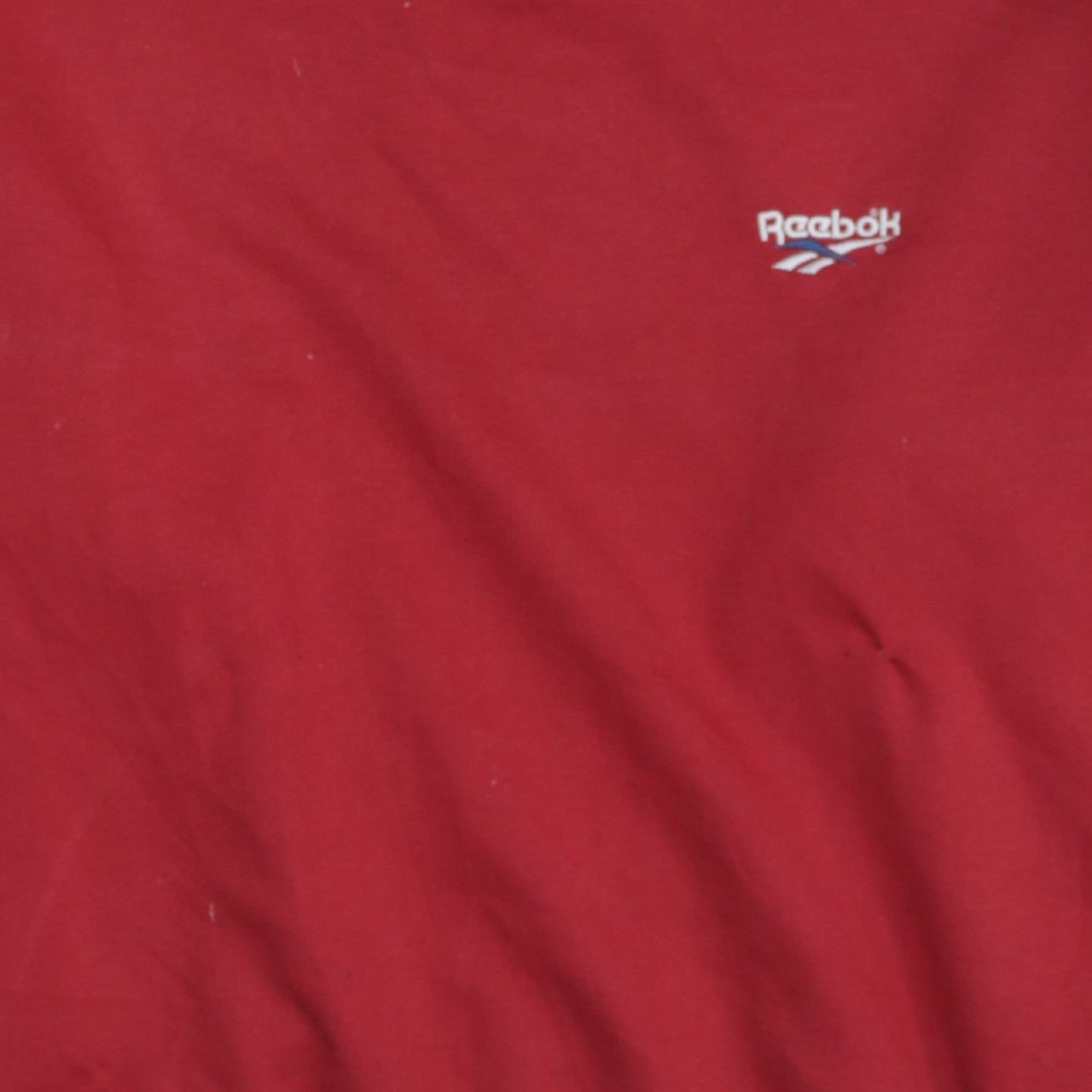 Reebok Men's Red Crew Neck Fleece Sweatshirt L Pullover Vintage Sportswear