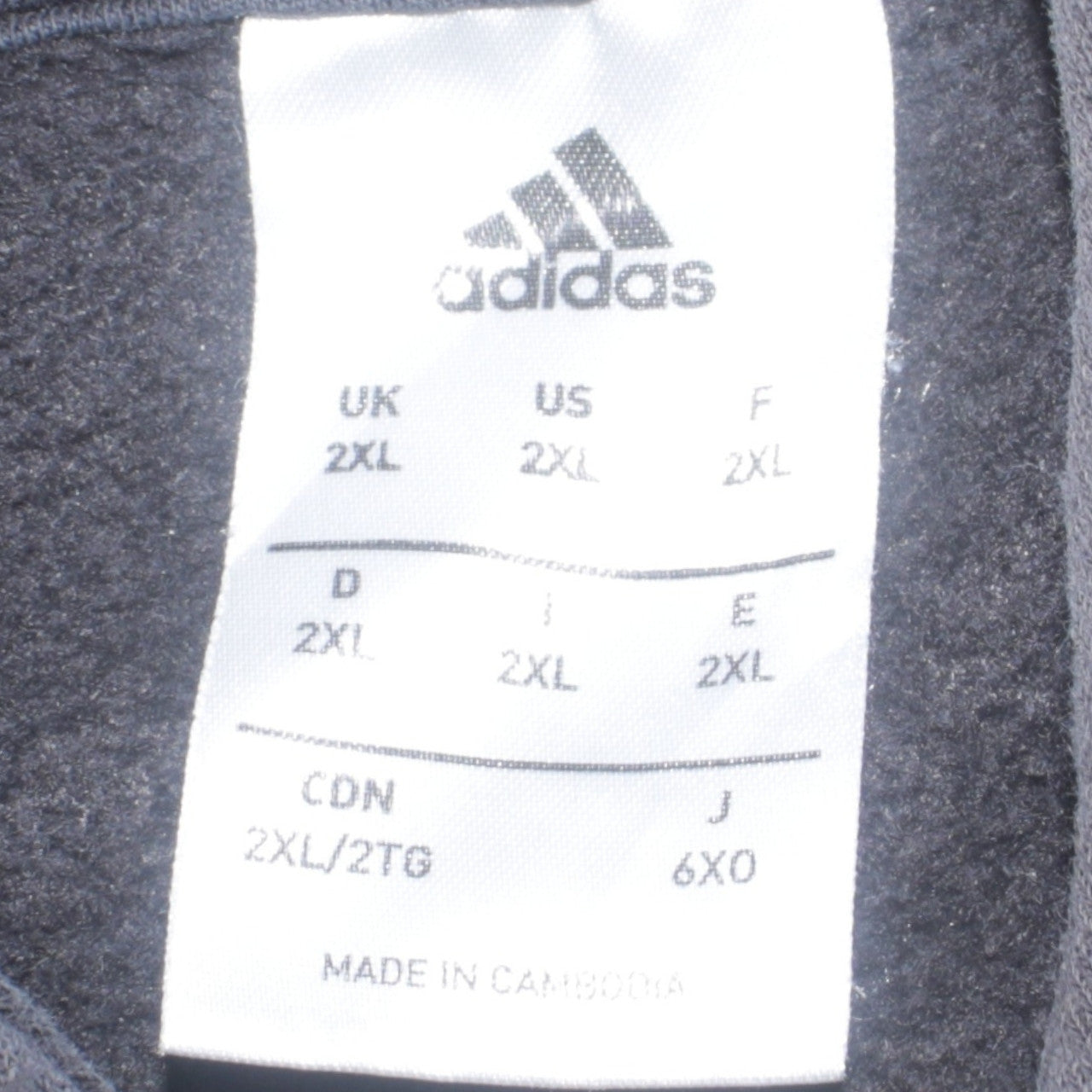 Adidas Men's Black 2XL Pullover Hoodie Fleece Sportswear
