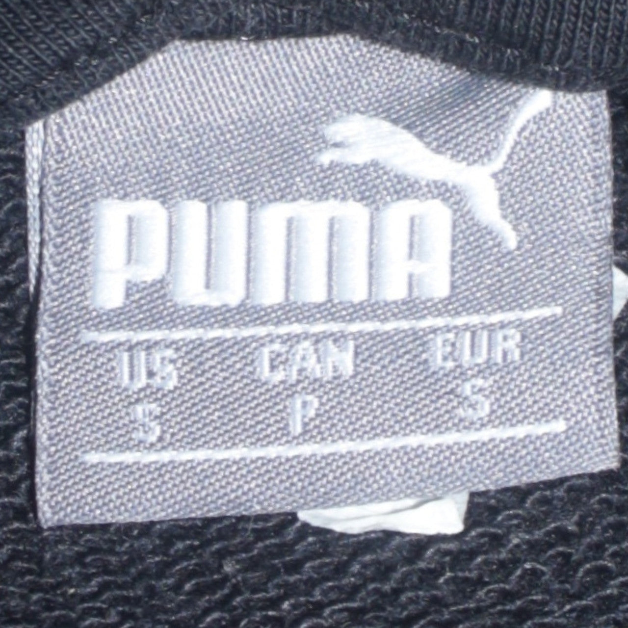 Puma Women Black Full Zip Hoodie Small Cotton Blend Logo Detail