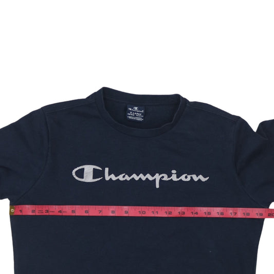 Champion Boys Blue Crew Neck Logo Pullover Sweatshirt 13-14 Years