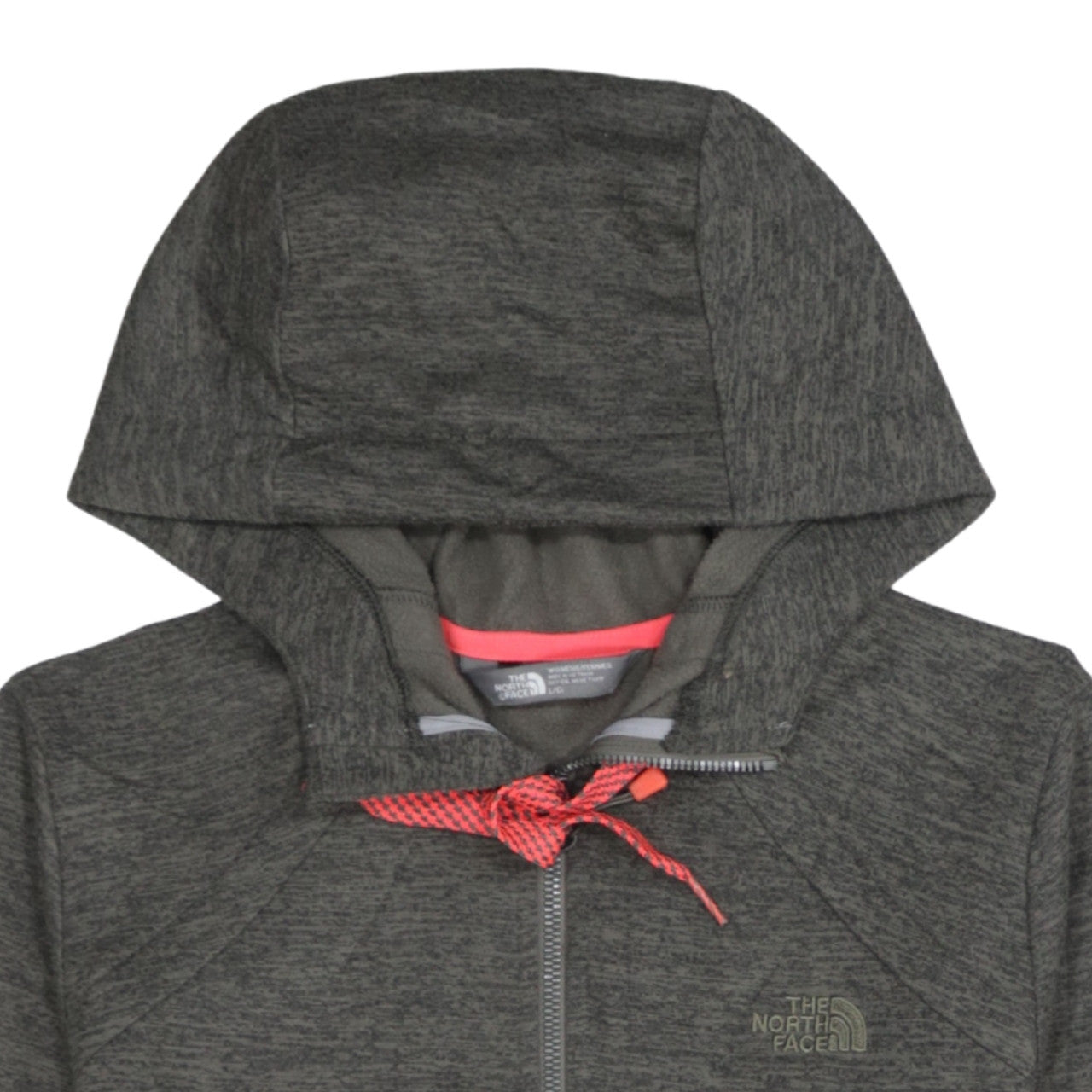 The North Face Women's Grey Full Zip Hoodie Size L Polyester Outdoor