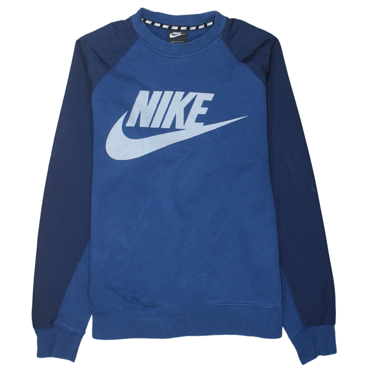 Nike Men's Blue Crew Neck Logo Pullover Sweatshirt Size M