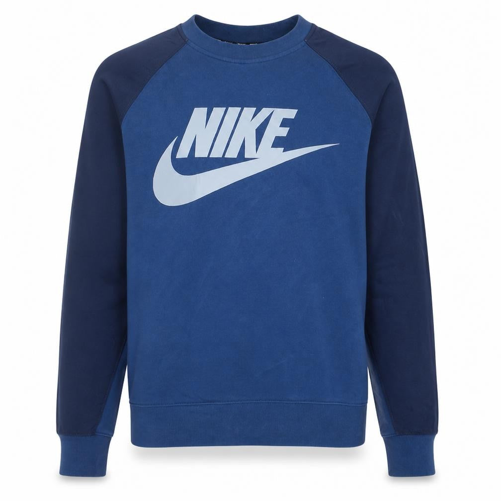 Nike Men's Blue Crew Neck Logo Pullover Sweatshirt Size M