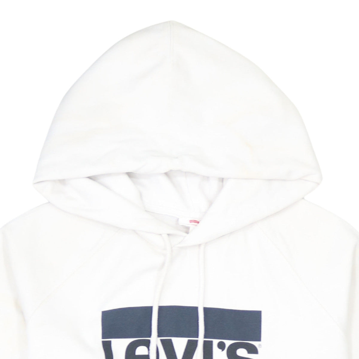 Levi's Men's White Pullover Hoodie M Classic Logo Fleece Sweatshirt