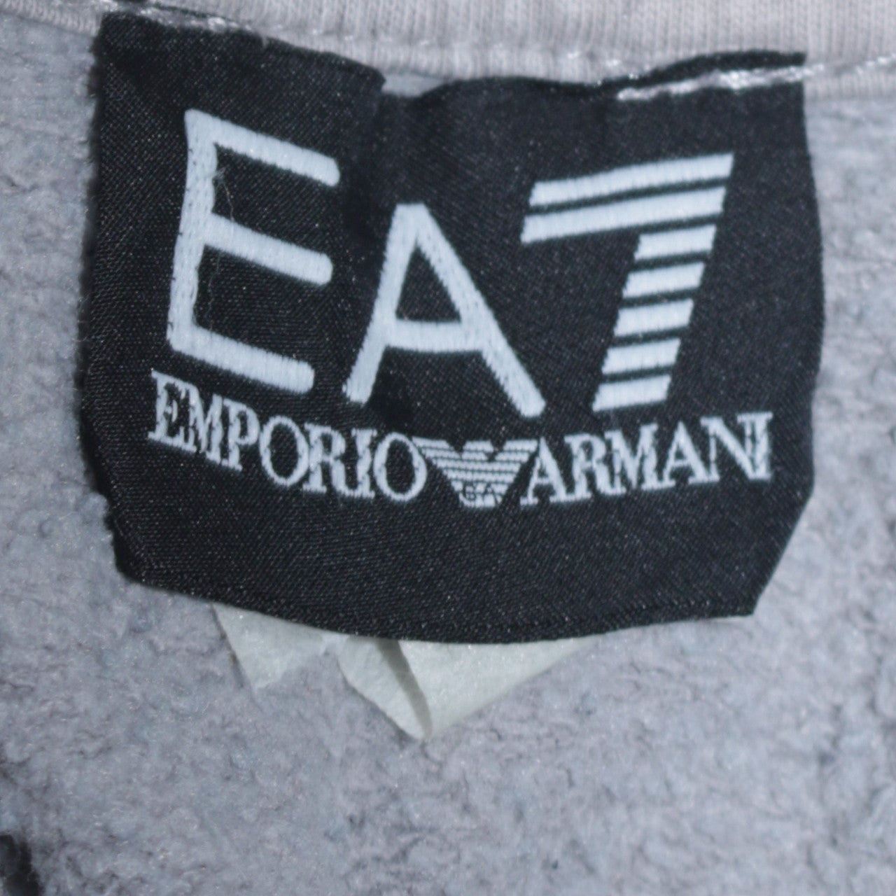 Emporio Armani EA7 Men's Grey Pullover Hoodie Size L Designer Fleece