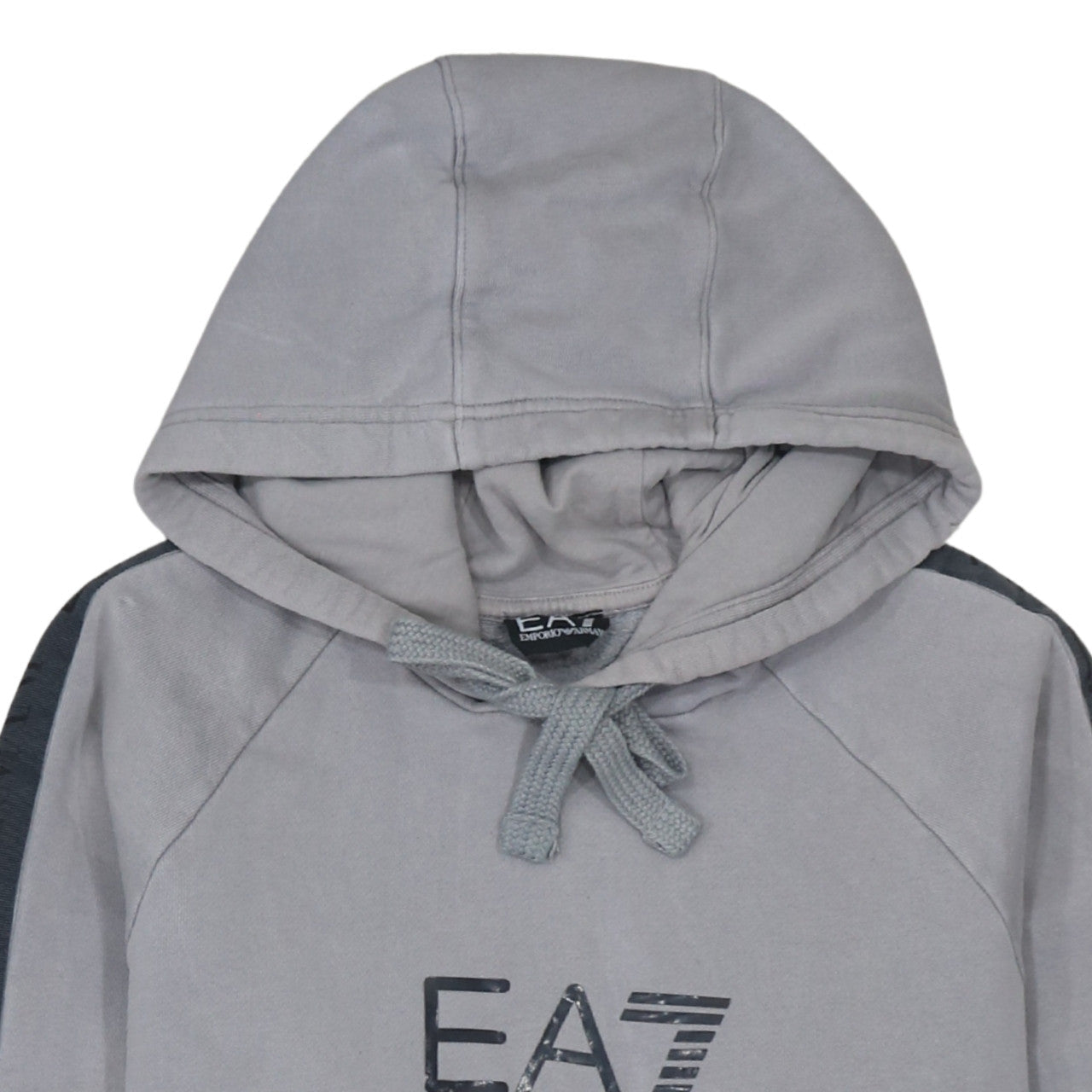 Emporio Armani EA7 Men's Grey Pullover Hoodie Size L Designer Fleece