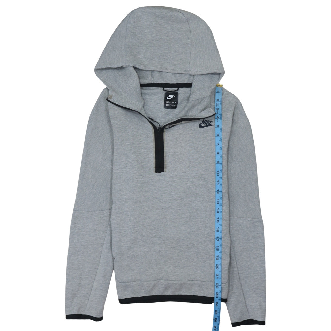 Nike Men's Grey XS 1/2 Zip Hoodie Pullover Sweatshirt