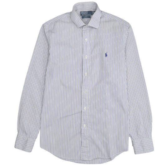 Ralph Lauren Men's Blue Striped Button-Up Shirt Size 15.5 Regent Custom Fit
