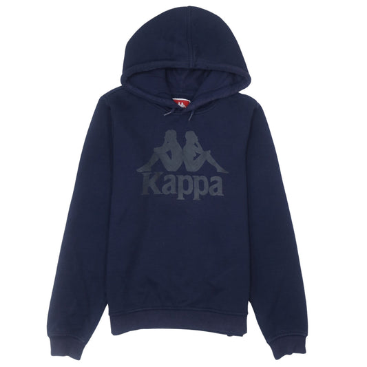Kappa Men's Blue XS Pullover Hoodie with Logo Print