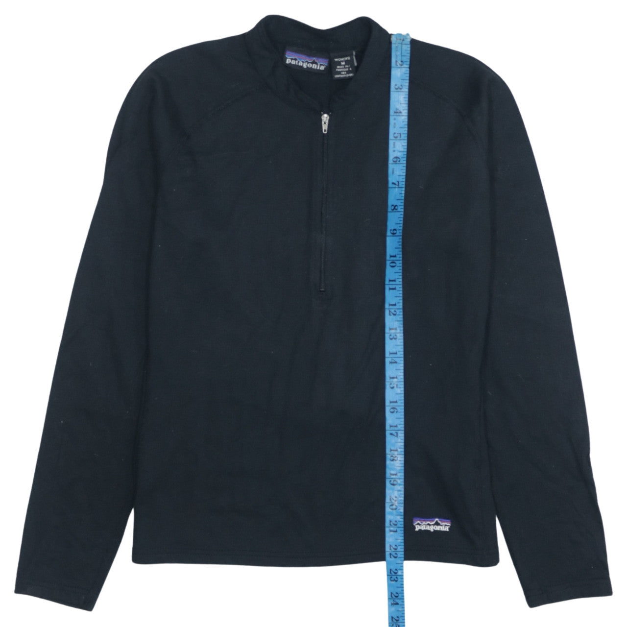 Patagonia Women's Black 1/4 Zip Fleece Pullover Sweatshirt M