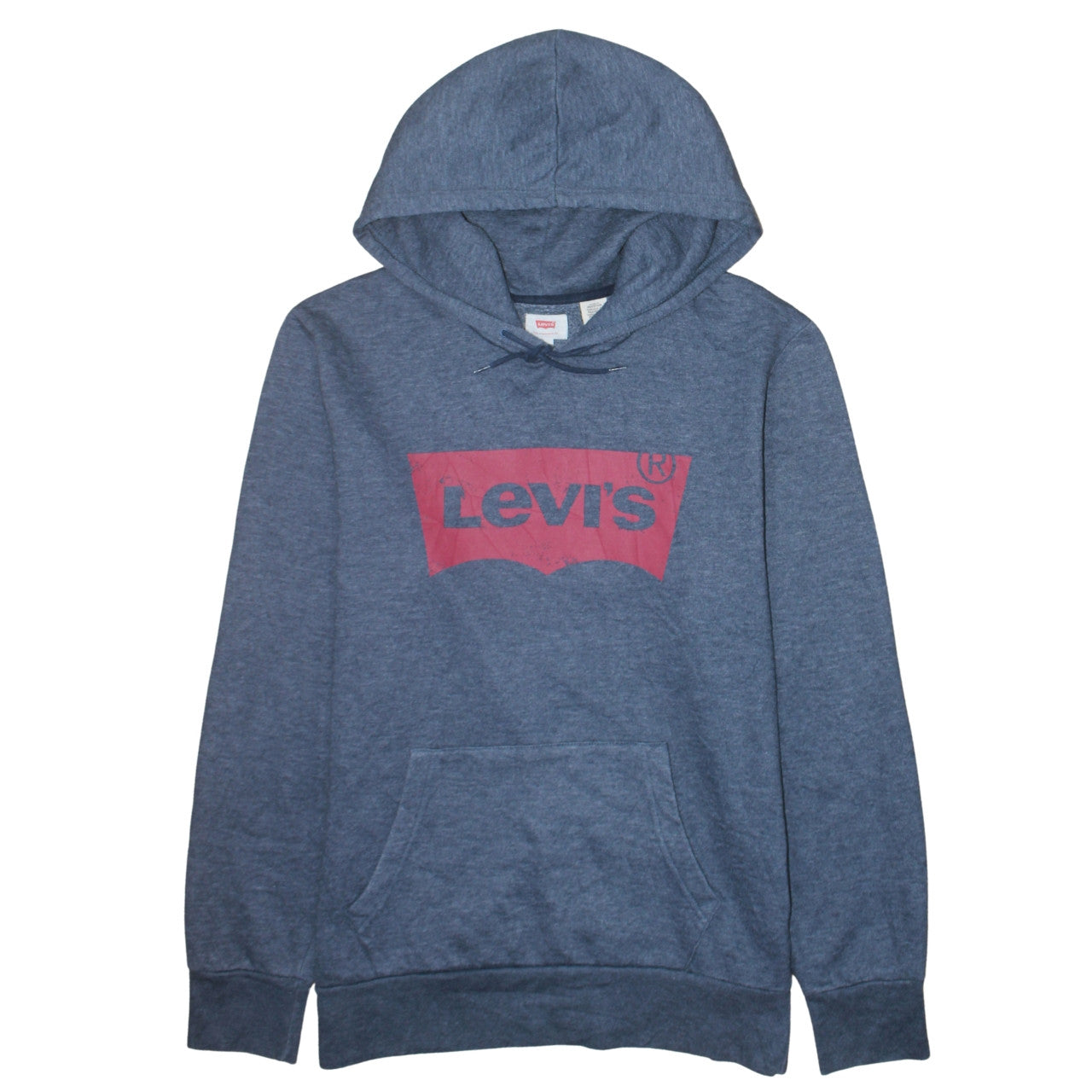 Levi's Men's Blue Pullover Hoodie Size L Graphic Logo Sweatshirt