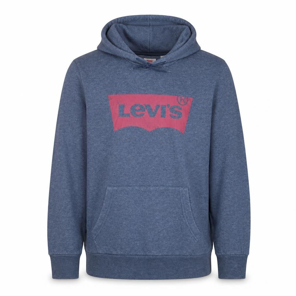 Levi's Men's Blue Pullover Hoodie Size L Graphic Logo Sweatshirt