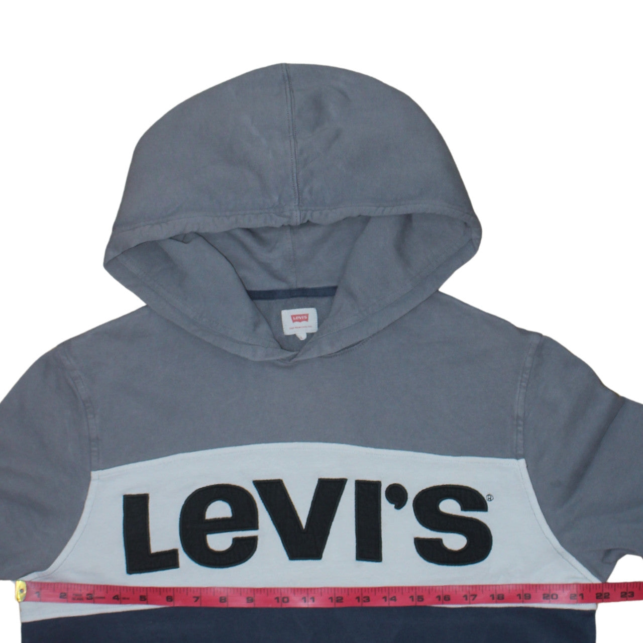 Levi's Men's Blue Colourblock Logo Pullover Hoodie Size M