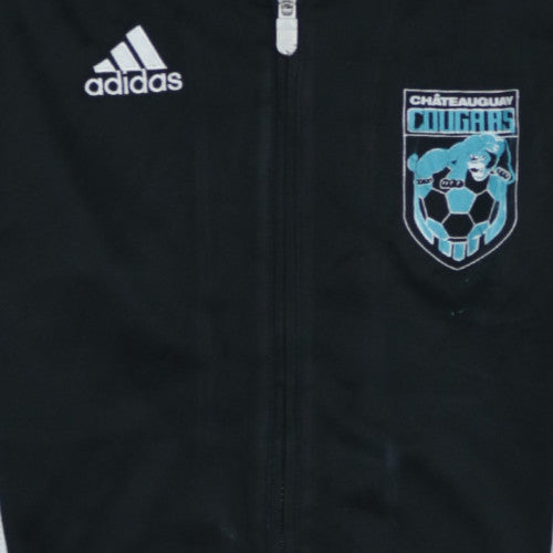 Adidas Boys Black 13-14 Years Climalite Track Jacket Châteauguay Cougars