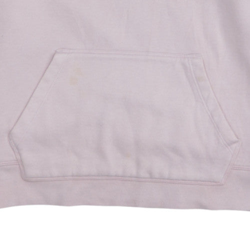 Champion Womens Pink Pullover Hoodie L Logo Print Cotton Blend