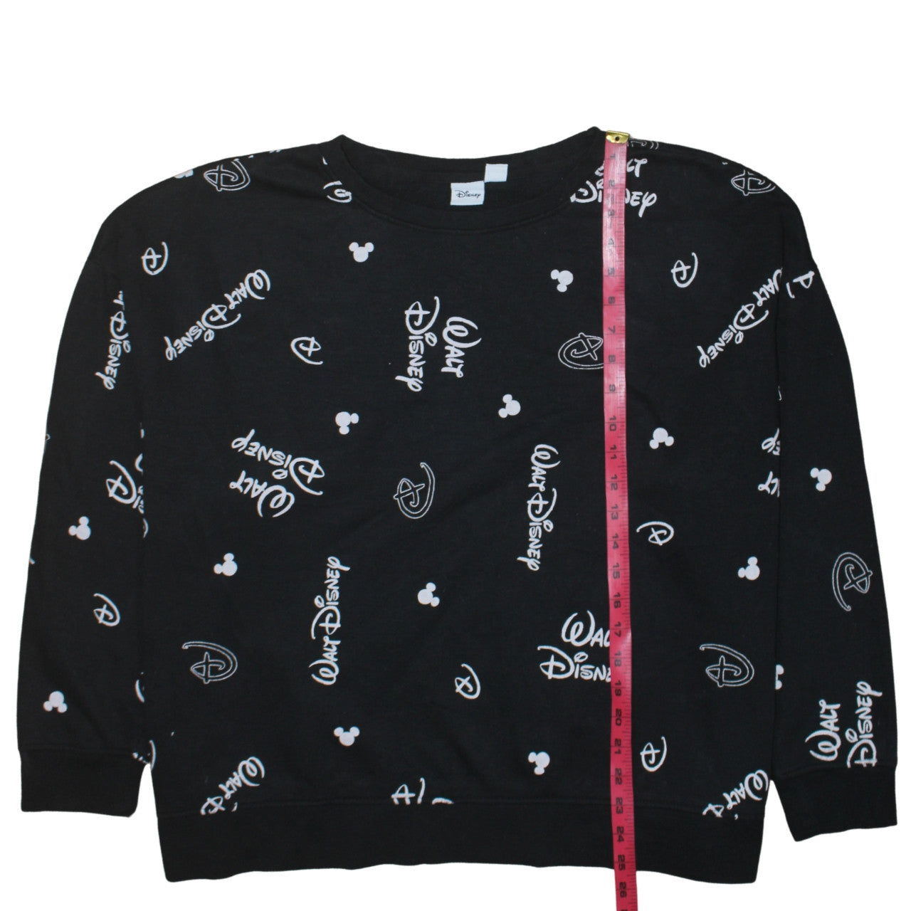 Disney Womens Black 2XL Pullover Sweatshirt with Logo Print