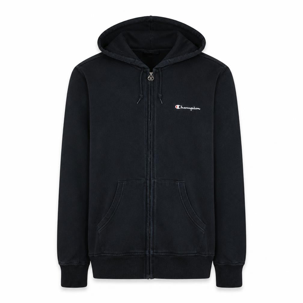 Champion Men's Black Full Zip Hoodie Size S Logo Sportswear