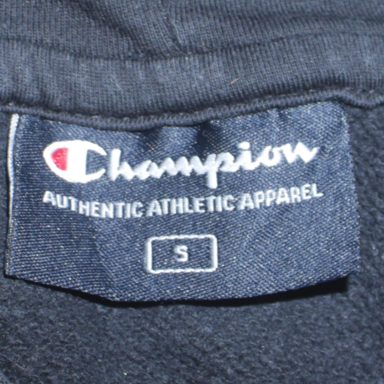 Champion Men's Black Full Zip Hoodie Size S Logo Sportswear