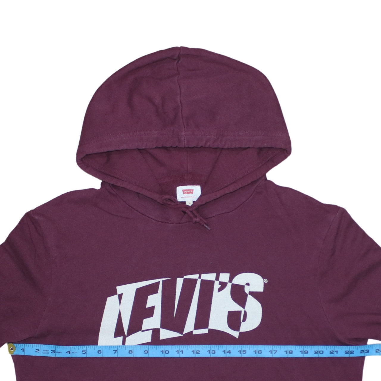 Levi's Men's Purple Pullover Hoodie Size L Logo Graphic Sweatshirt