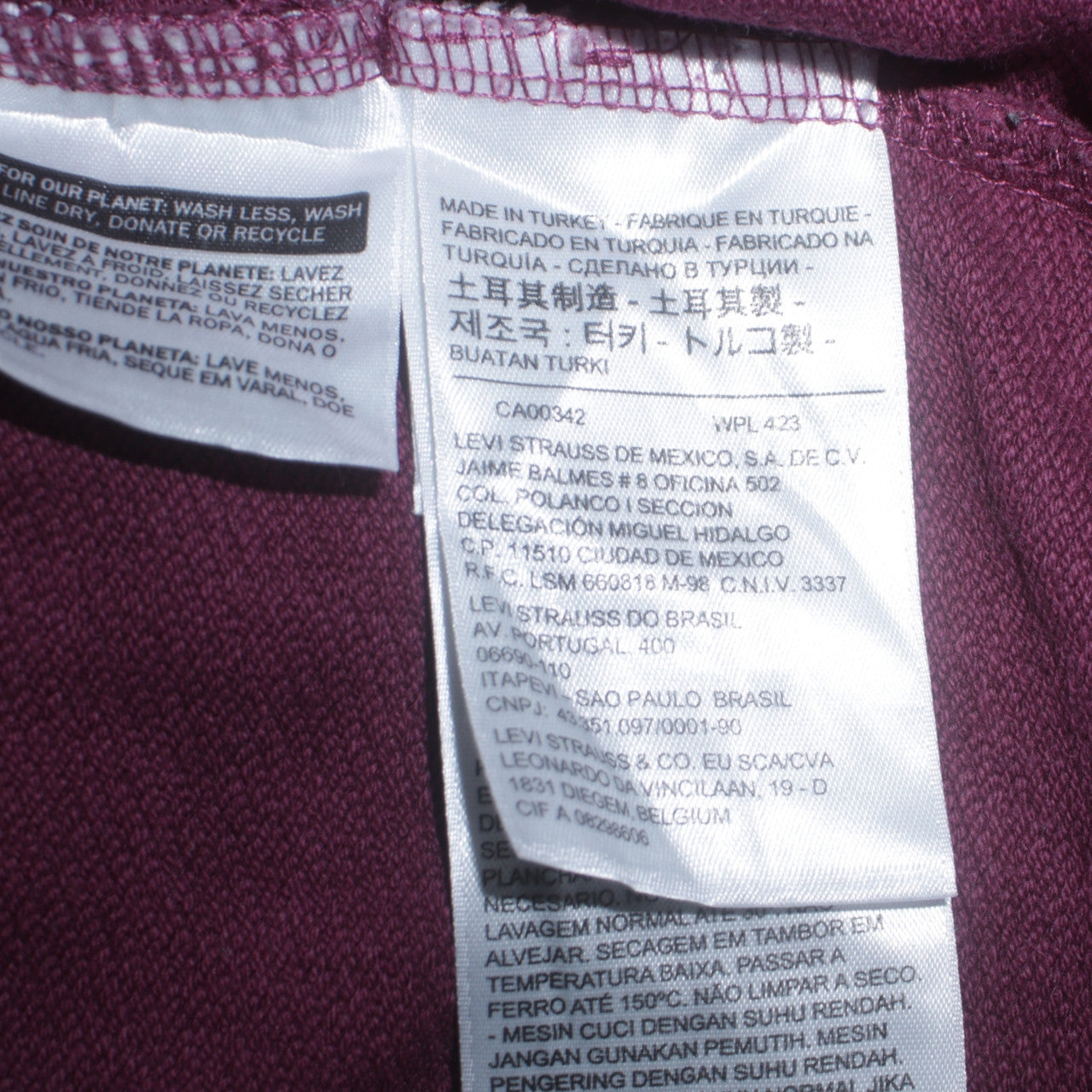Levi's Men's Purple Pullover Hoodie Size L Logo Graphic Sweatshirt