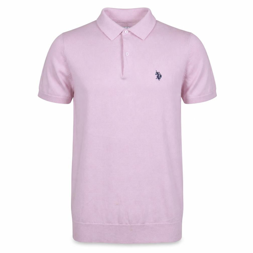 U.S. Polo Assn. Men's Pink Cotton Polo Shirt Size M Short Sleeve