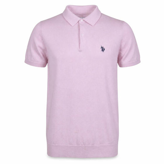 U.S. Polo Assn. Men's Pink Cotton Polo Shirt Size M Short Sleeve
