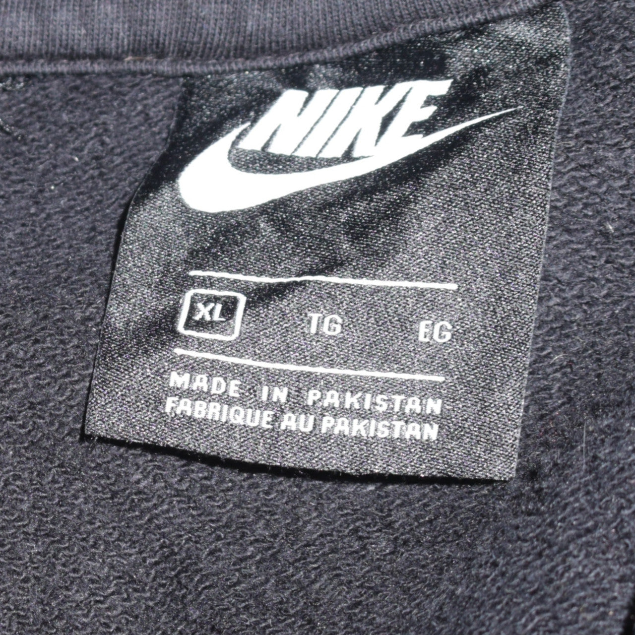 Nike Women Black XL Pullover Hoodie Sweatshirt Cotton Blend
