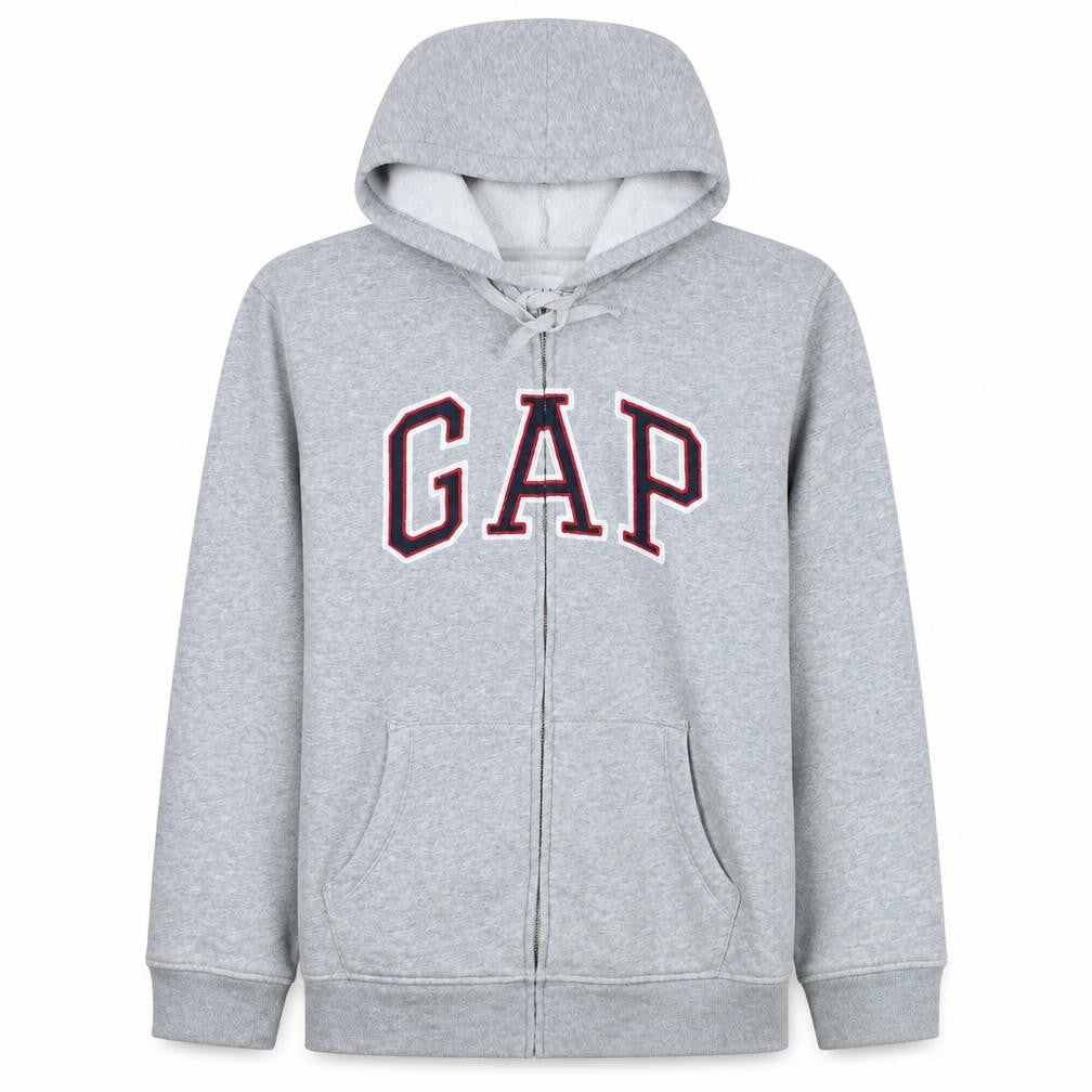 Gap Womens Grey XL Full Zip Hoodie Sweatshirt Cotton Blend