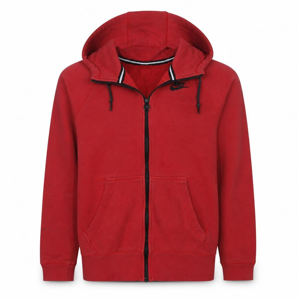 Nike Men's Red Full Zip Hoodie Size S Regular Fit Sweatshirt