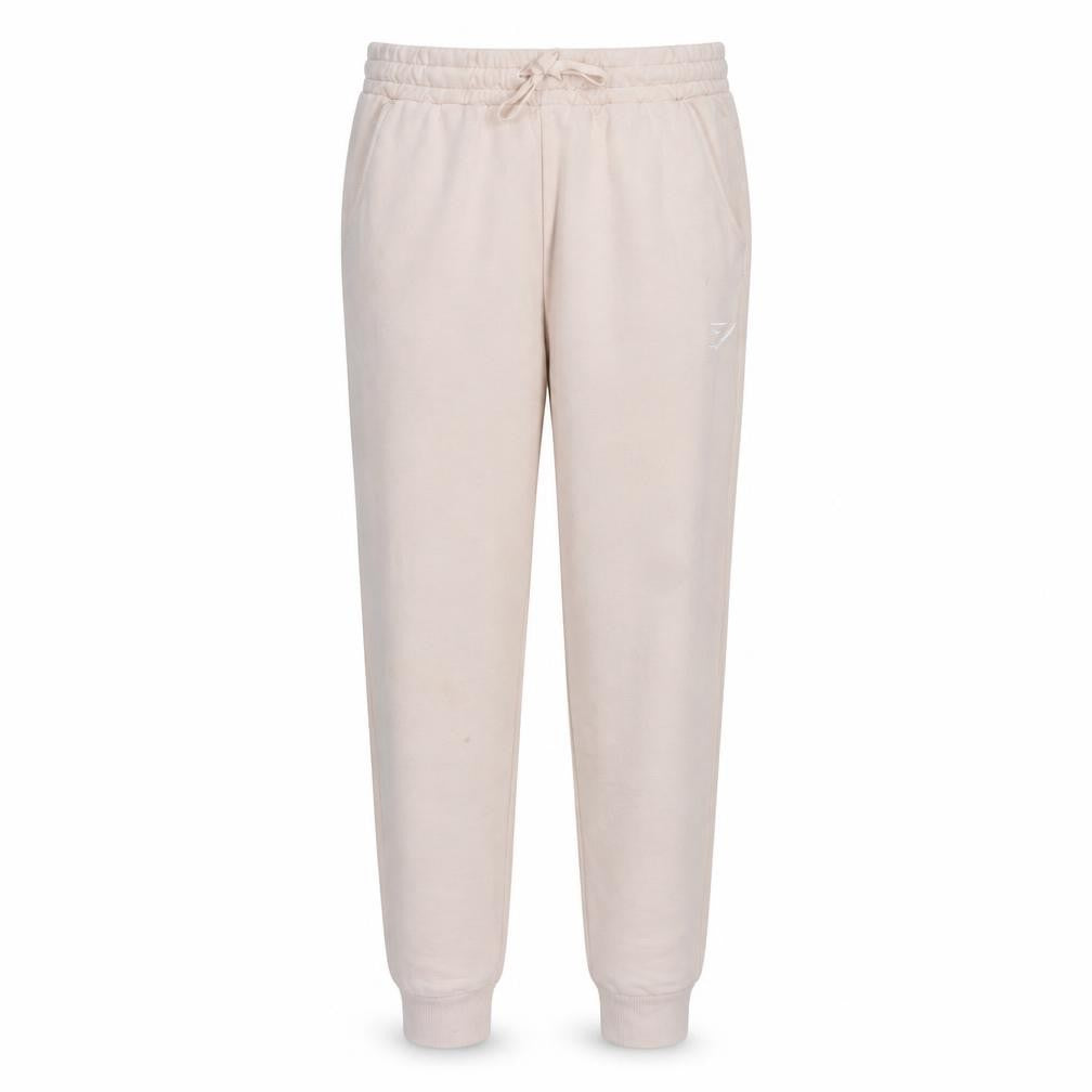 Gymshark Womens Beige Jogger Sweatpants Size S Viscose Blend