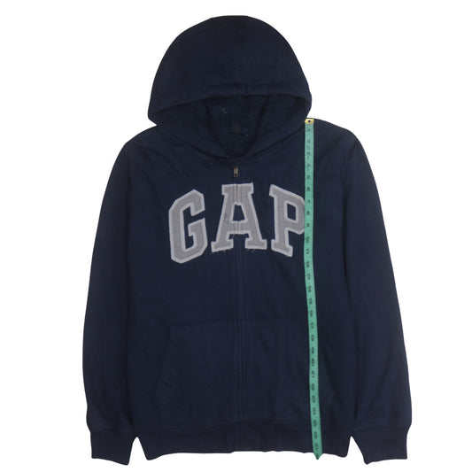 GAP Men's Blue Full Zip Hoodie XL Cotton Blend Sweatshirt