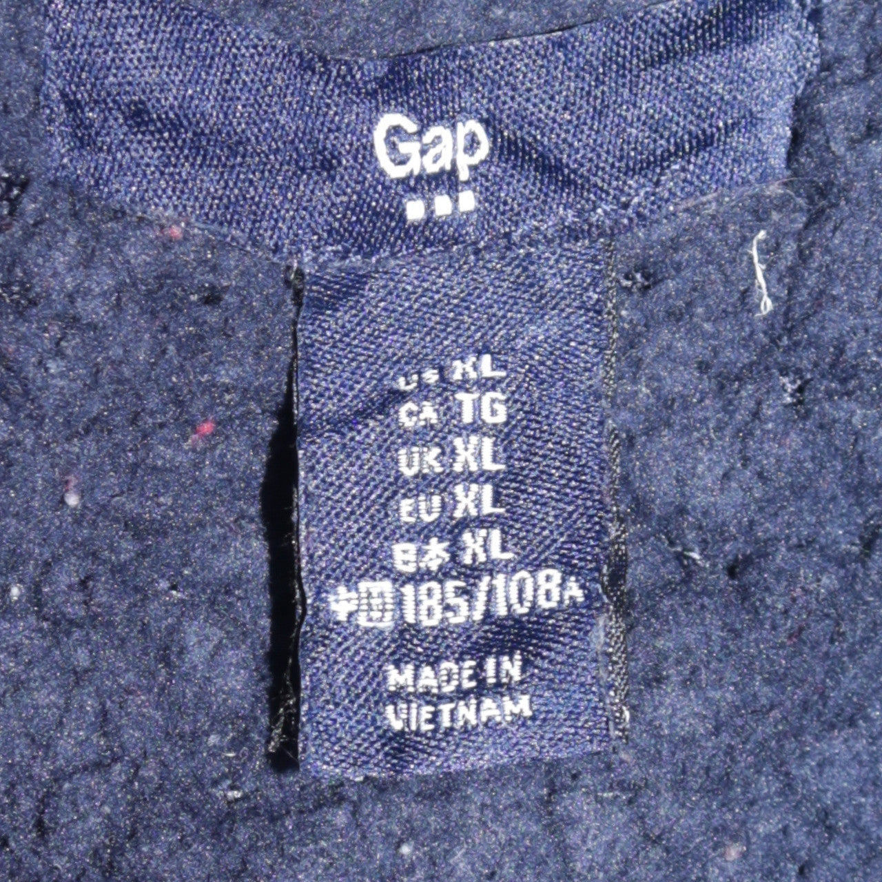 GAP Men's Blue Full Zip Hoodie XL Cotton Blend Sweatshirt
