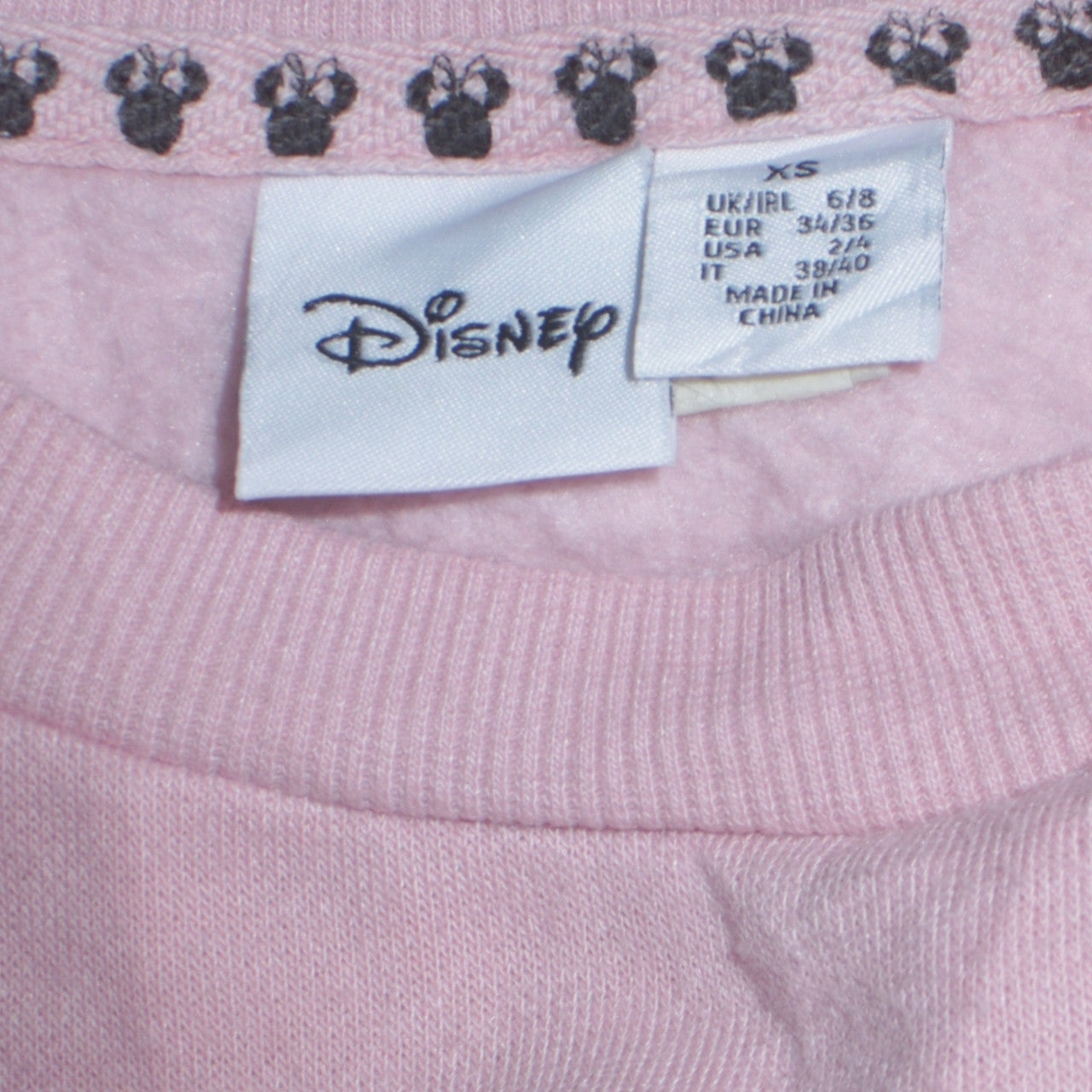 Disney Women Pink Minnie Mouse Colourblock Sweatshirt XS