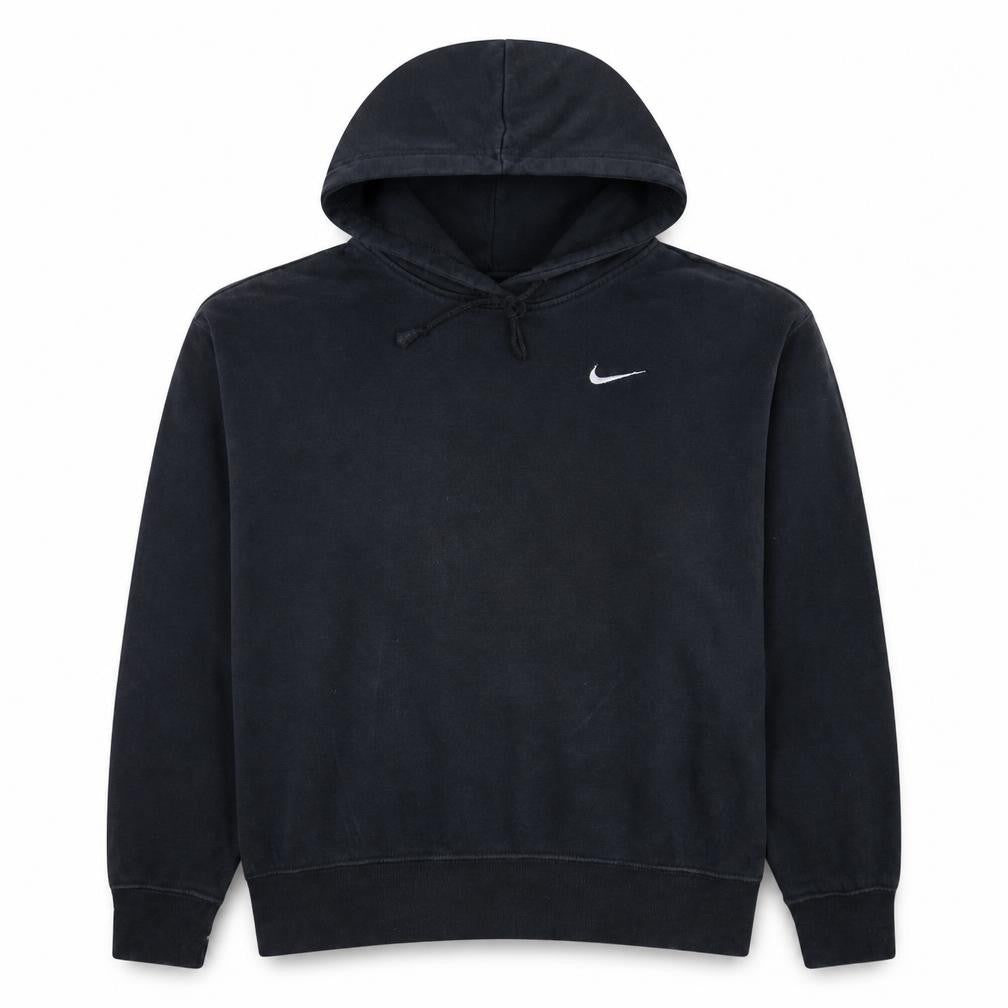 Nike Women's Black Pullover Hoodie Size M Cotton Blend Logo Sweatshirt