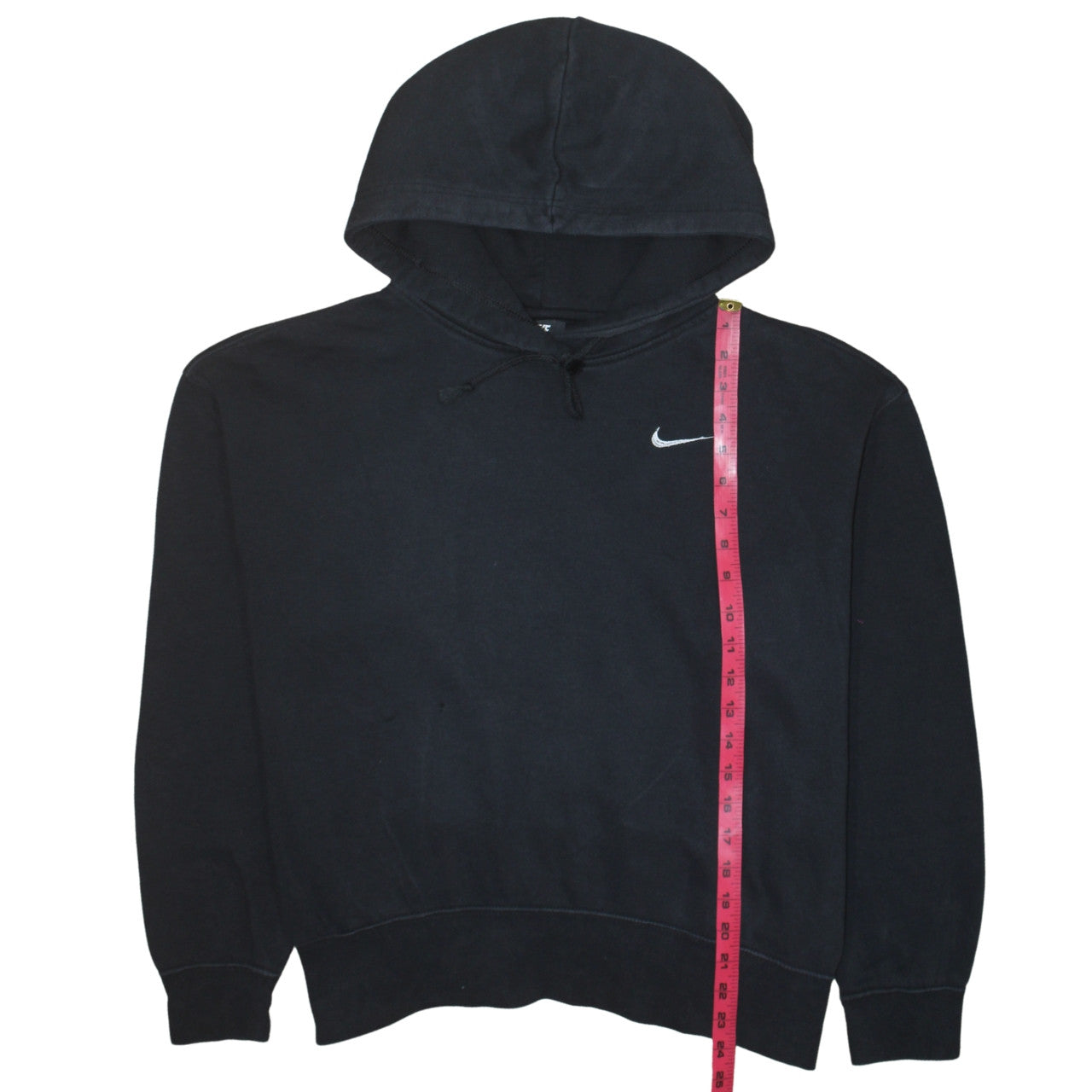 Nike Women's Black Pullover Hoodie Size M Cotton Blend Logo Sweatshirt