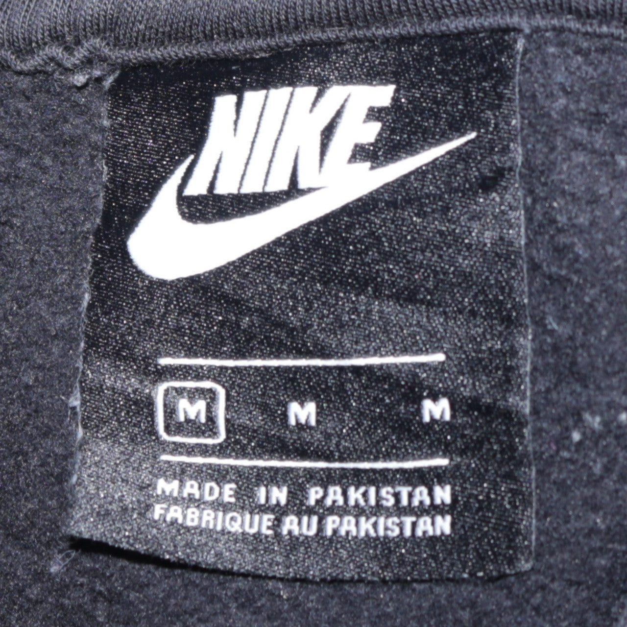Nike Women's Black Pullover Hoodie Size M Cotton Blend Logo Sweatshirt