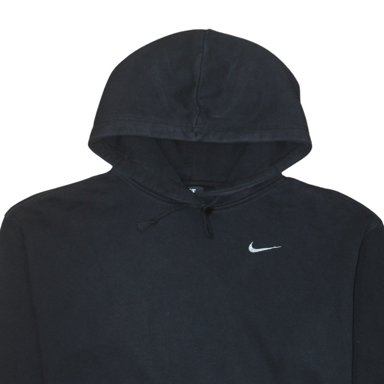Nike Women's Black Pullover Hoodie Size M Cotton Blend Logo Sweatshirt
