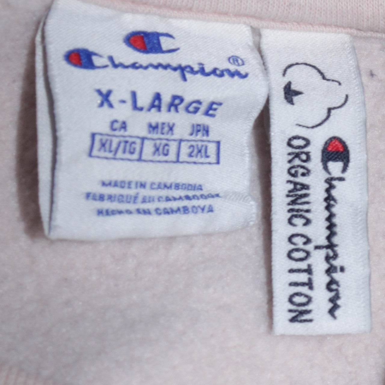 Champion Women Beige Organic Cotton Logo Sweatshirt XL